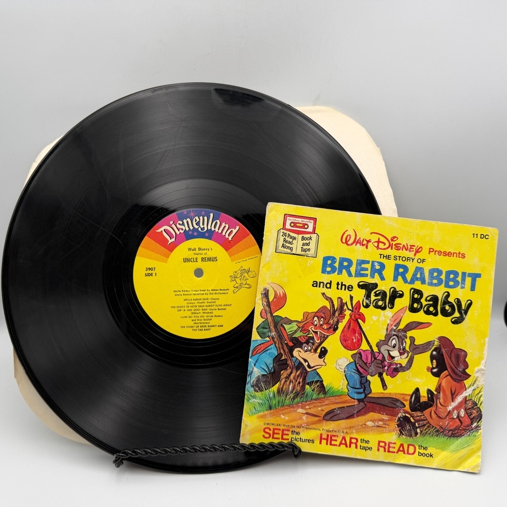 Stories Of Uncle Remus Brer Rabbit Tar Baby Disneyland Vinyl LP Record & Book